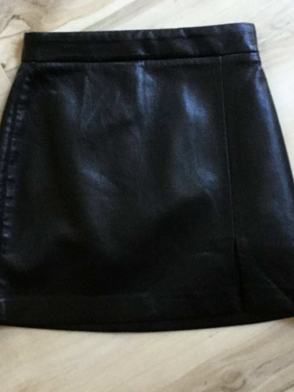 Wilfred Faux Leather Black Mini Skirt 00